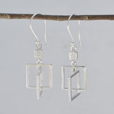 Agustina White Featherlight Dangle Earrings for Glam